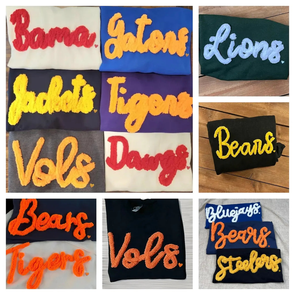 Custom Varsity Collegiate Chenille Midwest Retro Preppy Sweatshirt