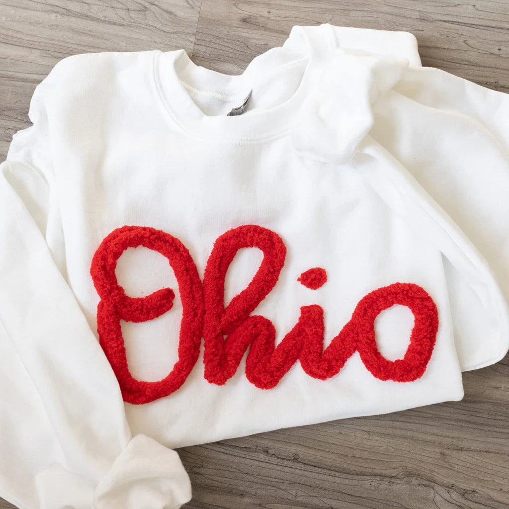 (Babies & Youth) Personalized Chenille Embroidered Sweatshirt