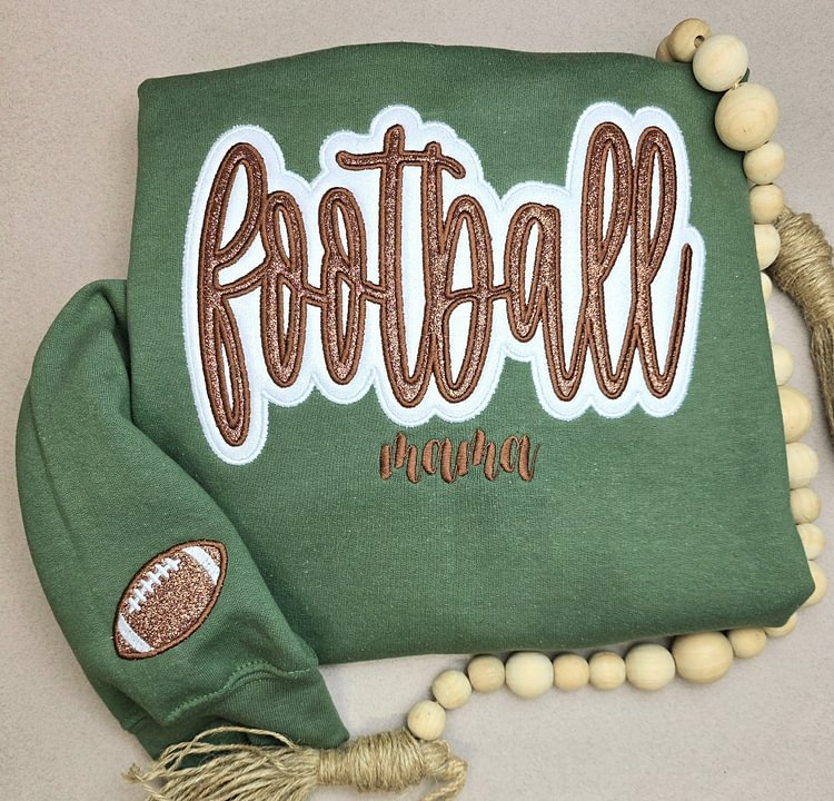 Custom Text Glitter Sweatshirt , Personalized Mama Sweatshirt with Sporty Bow , Add Your Message Here , Gift for Sports Lovers