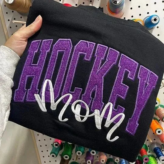 Custom Embroidered Glitter Cheer Mom T-shirt & Sweatshirt, Cheer Mom Gift