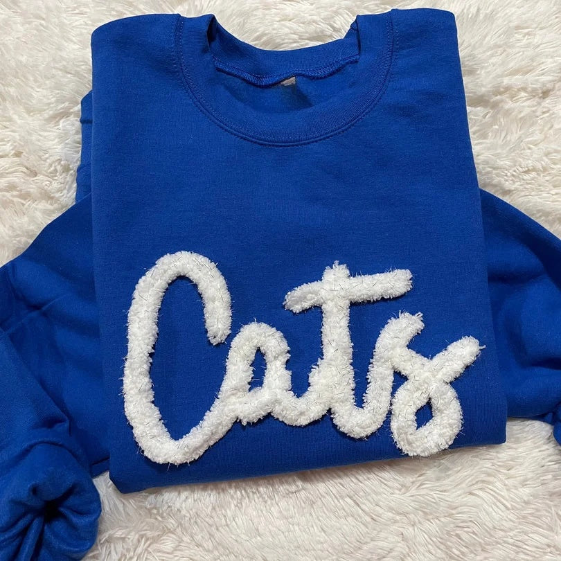 Oversized Team Chenille Embroidered Sweatshirt