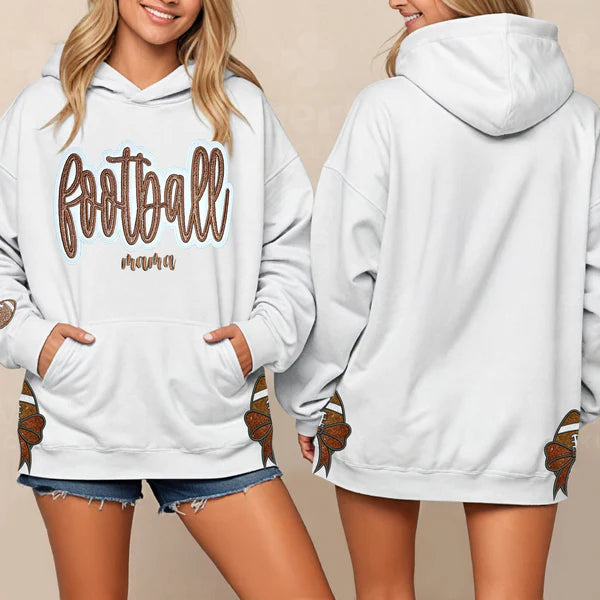 Customized Balls Glitter Sweatshirt Mama Sweatshirt with Sporty Bow – Gifts For Sports Lovers