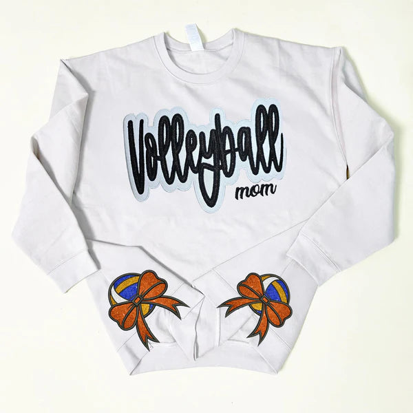Customized Balls Glitter Sweatshirt Mama Sweatshirt with Sporty Bow – Gifts For Sports Lovers