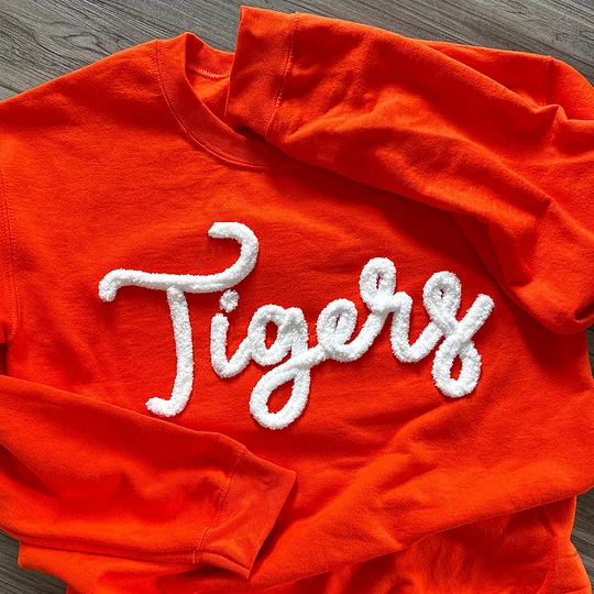 Custom Varsity Collegiate Chenille Midwest Retro Preppy Sweatshirt