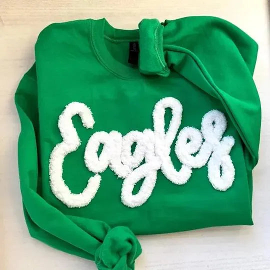 Oversized Team Chenille Embroidered Sweatshirt