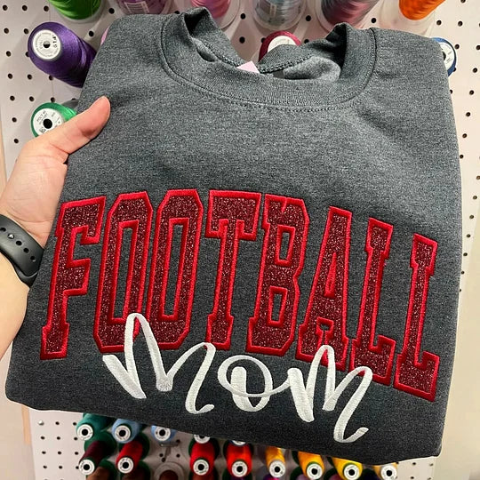 Custom Embroidered Glitter Cheer Mom T-shirt & Sweatshirt, Cheer Mom Gift